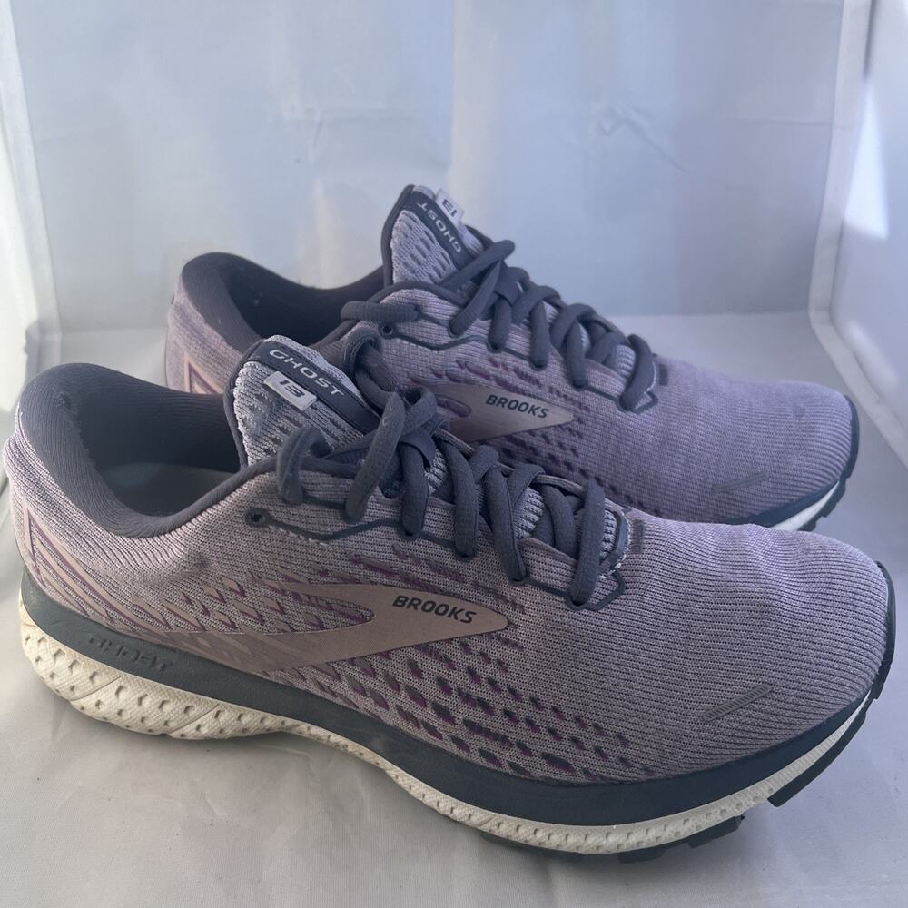 Brooks Ghost 13 Womens 8 Shoes Purple Running Walking Sneaker Gym 1203381B550